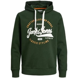 tekstylia Męskie Swetry Jack & Jones Mikk Sweat Hood Zielony