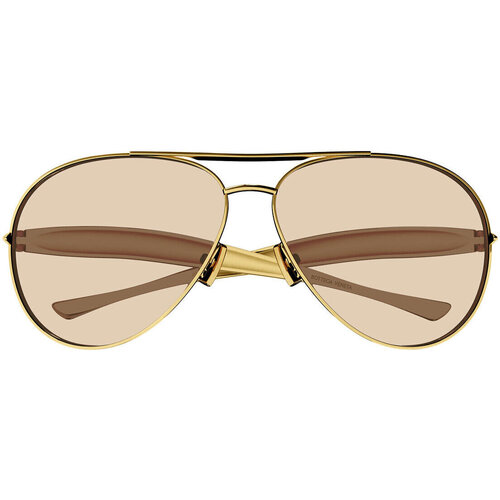 Zegarki & Biżuteria  okulary przeciwsłoneczne Bottega Veneta Occhiali da Sole  BV1305S 002 Złoty