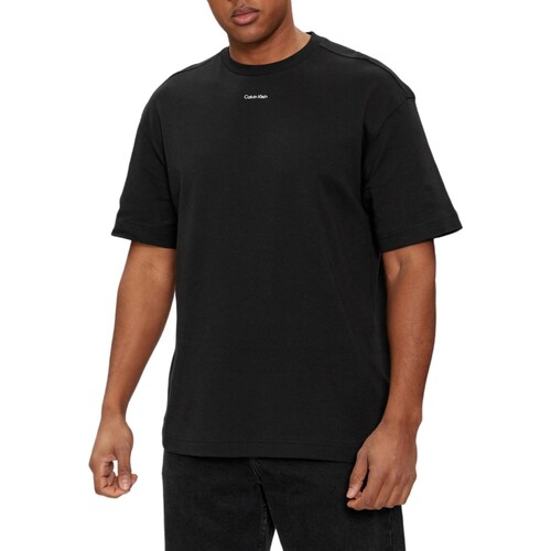 tekstylia Męskie Koszulki polo z długim rękawem Calvin Klein Jeans K10K112487 Czarny