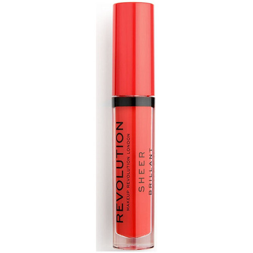 uroda Damskie Błyszczyki  Makeup Revolution Sheer Brilliant Lip Gloss - 132 Cherry Pomarańczowy