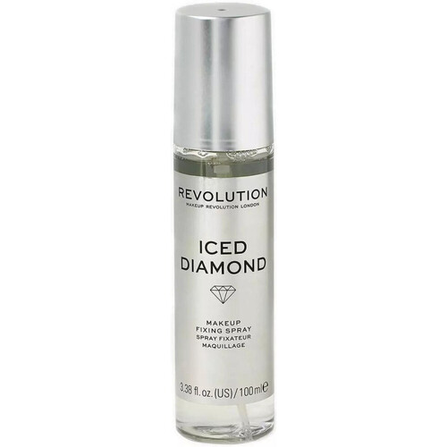 uroda Damskie Podkłady & bazy  Makeup Revolution Rose Fizz Makeup Fixing Spray - Iced Diamond Biały