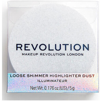 uroda Damskie Róże & pudry  Makeup Revolution Metallic Powder Highlighter - Iced Diamond Biały