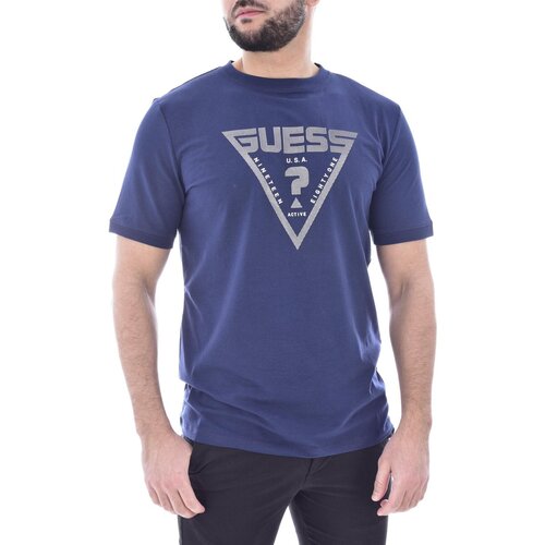 tekstylia Męskie T-shirty z krótkim rękawem Guess Z4GI09 J1314 Niebieski