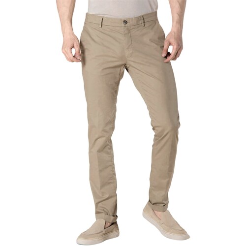 tekstylia Męskie Spodnie z pięcioma kieszeniami Mason's MILANO-MBE101 Beżowy