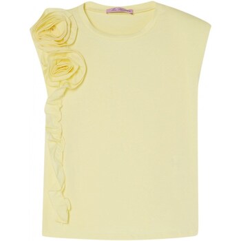tekstylia Dziewczynka T-shirty z krótkim rękawem Miss Blumarine IA4080J5003 Żółty