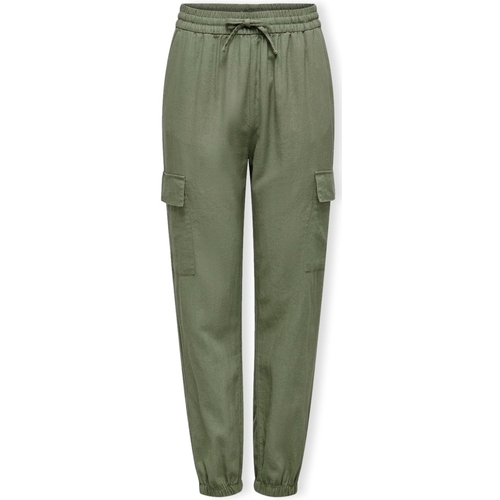 tekstylia Damskie Spodnie Only Noos Caro Pull Up Trousers - Oil Green Zielony
