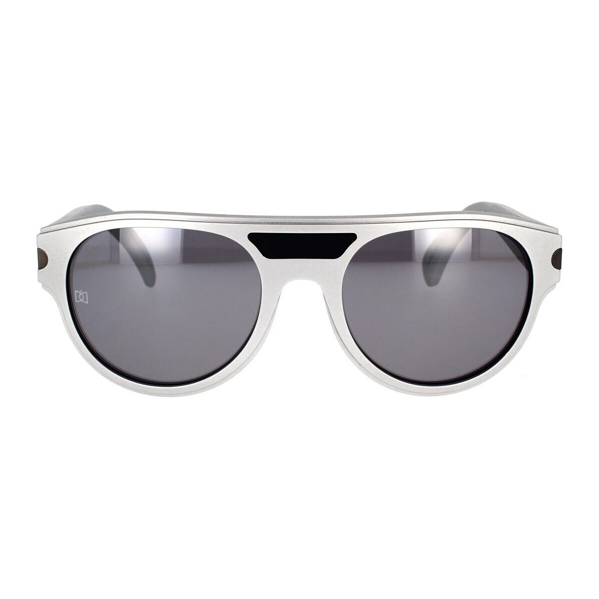 Zegarki & Biżuteria  Męskie okulary przeciwsłoneczne 23° Eyewear Occhiali da Sole Dargen D'Amico X 23° Round One Kigo Srebrny