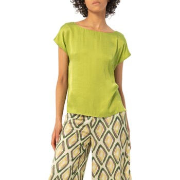 tekstylia Damskie Koszulki polo z długim rękawem Surkana 524ESSA122 Zielony