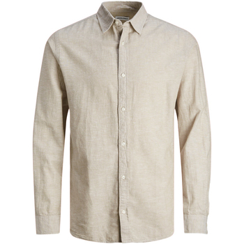 tekstylia Damskie Koszule Jack & Jones Linen Blend Shirt L/S Beżowy