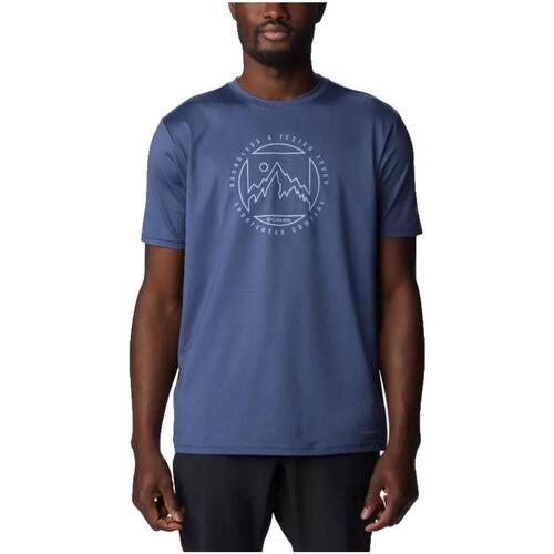tekstylia Męskie T-shirty z krótkim rękawem Columbia  Niebieski