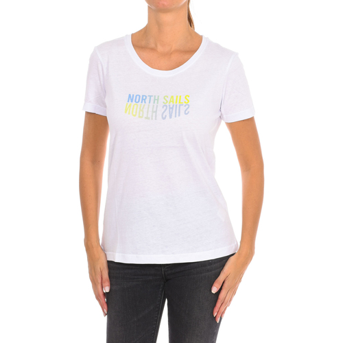 tekstylia Damskie T-shirty z krótkim rękawem North Sails 9024290-101 Biały