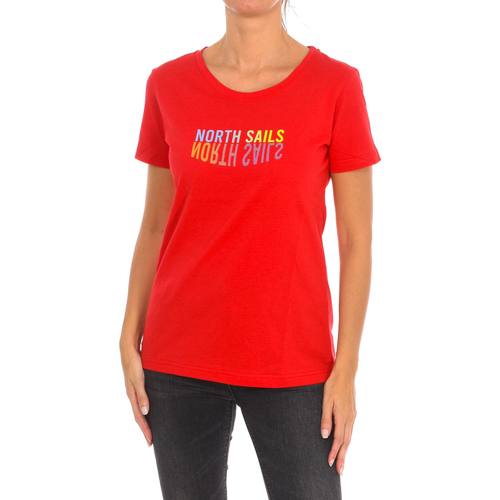 tekstylia Damskie T-shirty z krótkim rękawem North Sails 9024290-230 Czerwony
