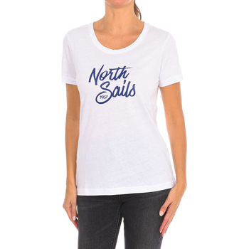 tekstylia Damskie T-shirty z krótkim rękawem North Sails 9024300-101 Biały