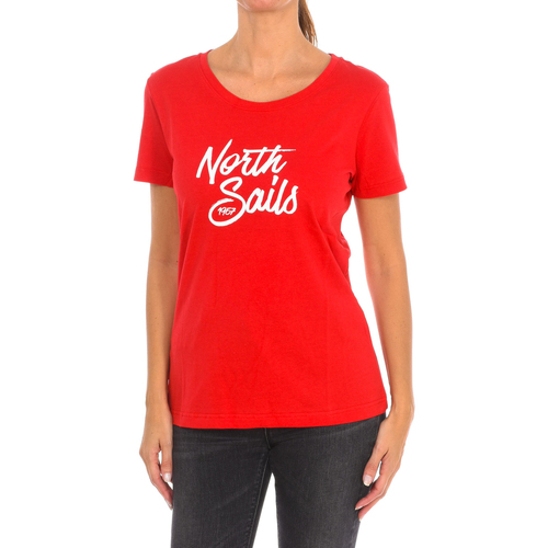 tekstylia Damskie T-shirty z krótkim rękawem North Sails 9024300-230 Czerwony