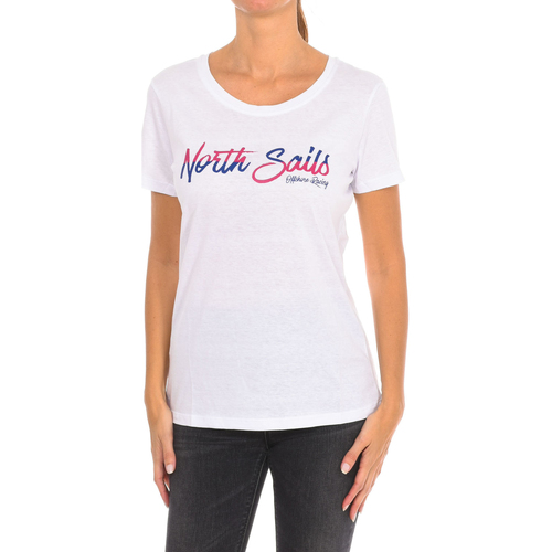 tekstylia Damskie T-shirty z krótkim rękawem North Sails 9024310-101 Biały
