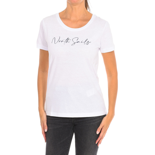 tekstylia Damskie T-shirty z krótkim rękawem North Sails 9024330-101 Biały