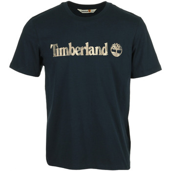 tekstylia Męskie T-shirty z krótkim rękawem Timberland Camo Linear Logo Short Niebieski