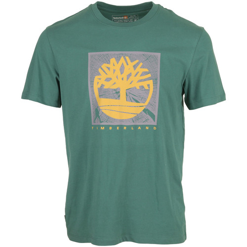 tekstylia Męskie T-shirty z krótkim rękawem Timberland Tree Logo Short Sleeve Zielony