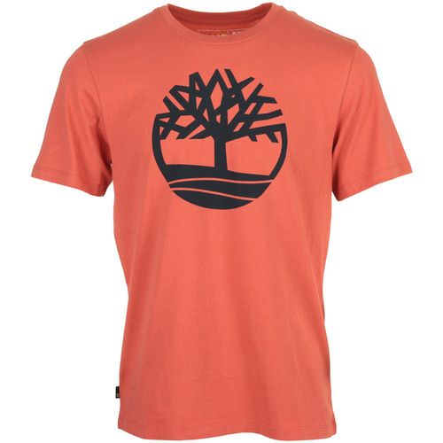 tekstylia Męskie T-shirty z krótkim rękawem Timberland Tree Logo Short Sleeve Czerwony