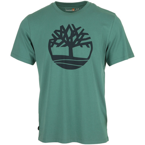 tekstylia Męskie T-shirty z krótkim rękawem Timberland Tree Logo Short Sleeve Zielony