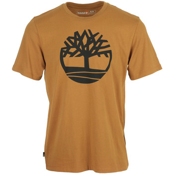 tekstylia Męskie T-shirty z krótkim rękawem Timberland Tree Logo Short Sleeve Brązowy