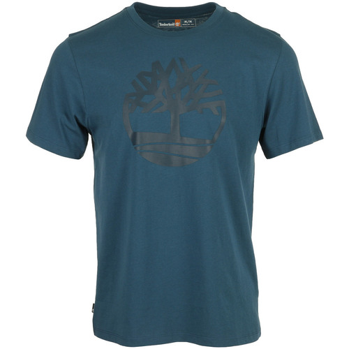 tekstylia Męskie T-shirty z krótkim rękawem Timberland Tree Logo Short Sleeve Niebieski