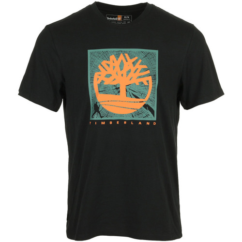 tekstylia Męskie T-shirty z krótkim rękawem Timberland Tree Logo Short Sleeve Czarny