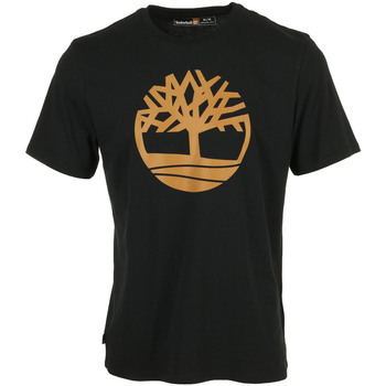 tekstylia Męskie T-shirty z krótkim rękawem Timberland Tree Logo Short Sleeve Czarny