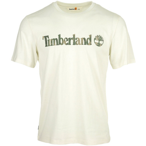 tekstylia Męskie T-shirty z krótkim rękawem Timberland Camo Linear Logo Short Biały