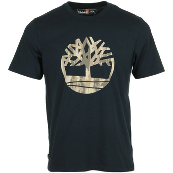 tekstylia Męskie T-shirty z krótkim rękawem Timberland Camo Tree Logo Short Sleeve Niebieski