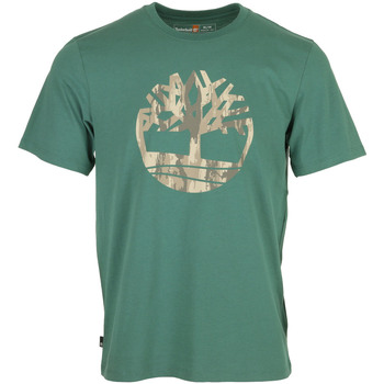 tekstylia Męskie T-shirty z krótkim rękawem Timberland Camo Tree Logo Short Sleeve Zielony