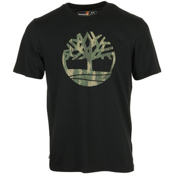 tekstylia Męskie T-shirty z krótkim rękawem Timberland Camo Tree Logo Short Sleeve Czarny