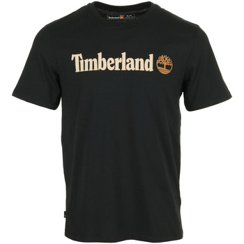 tekstylia Męskie T-shirty z krótkim rękawem Timberland Linear Logo Short Sleeve Czarny
