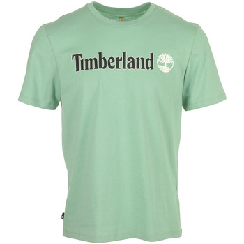 tekstylia Męskie T-shirty z krótkim rękawem Timberland Linear Logo Short Sleeve Zielony