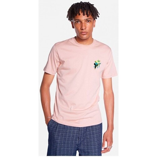 tekstylia Męskie T-shirty z krótkim rękawem Ollow  Różowy