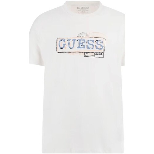 tekstylia Męskie T-shirty z krótkim rękawem Guess  Wielokolorowy