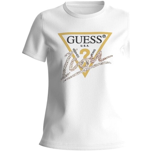 tekstylia Damskie T-shirty i Koszulki polo Guess  Wielokolorowy