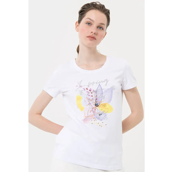 tekstylia Damskie T-shirty i Koszulki polo Fracomina FR24ST3004J464N5 Bezbarwny