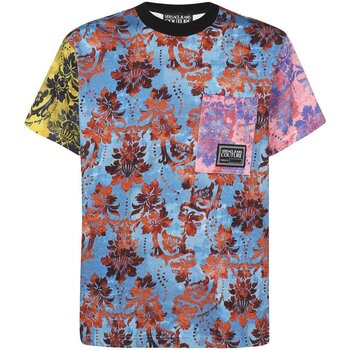 tekstylia Męskie T-shirty z krótkim rękawem Versace 73GAH6R2 JS100 Niebieski