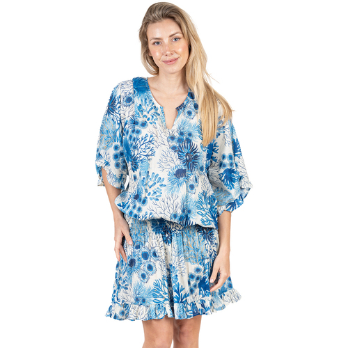 tekstylia Damskie Sukienki krótkie Isla Bonita By Sigris Sukienka Niebieski