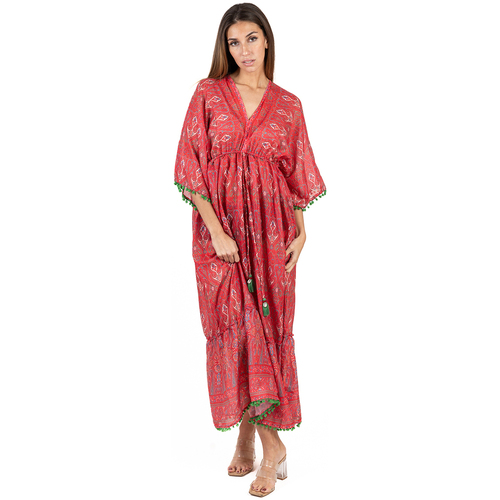 tekstylia Damskie Sukienki długie Isla Bonita By Sigris Długa Sukienka Midi Czerwony