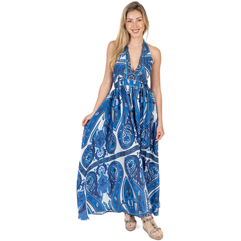 Isla Bonita By Sigris Długa Sukienka Midi Niebieski