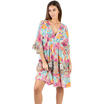 tekstylia Damskie Sukienki Isla Bonita By Sigris Sukienka Różowy