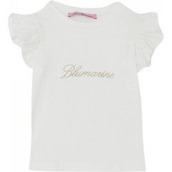 tekstylia Dziewczynka T-shirty z krótkim rękawem Miss Blumarine IA4098J5003 Biały