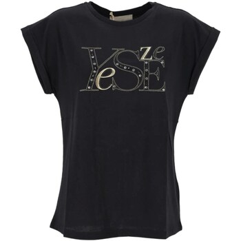 tekstylia Damskie Koszulki polo z długim rękawem Yes Zee T239-LU01 Czarny
