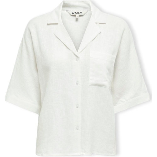 tekstylia Damskie Topy / Bluzki Only Noos Tokyo Life Shirt S/S - Bright White Biały