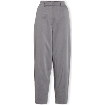 tekstylia Damskie Spodnie Vila Naba Trousers 7/8 - Dark Grey Szary