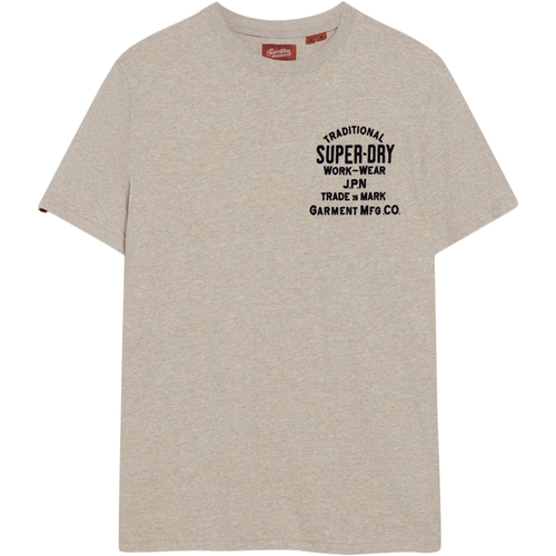tekstylia Męskie T-shirty z krótkim rękawem Superdry 235240 Beżowy