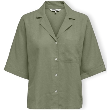 tekstylia Damskie Topy / Bluzki Only Noos Tokyo Life Shirt S/S - Oil Green Zielony