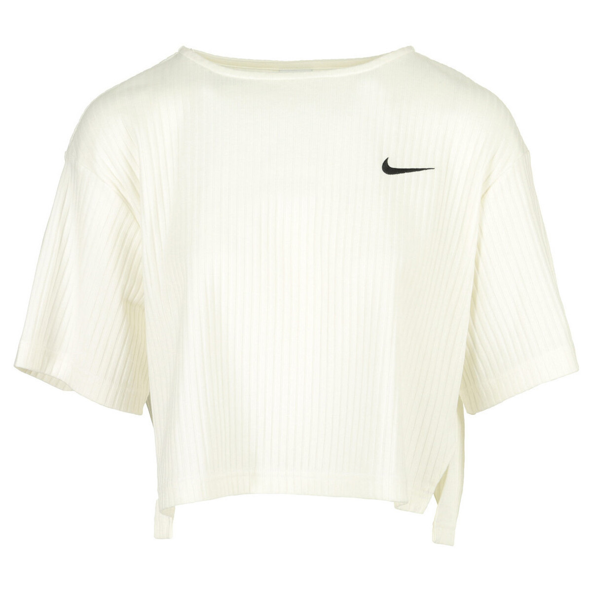 tekstylia Damskie T-shirty z krótkim rękawem Nike Wms Nsw Rib Jersey Top Biały